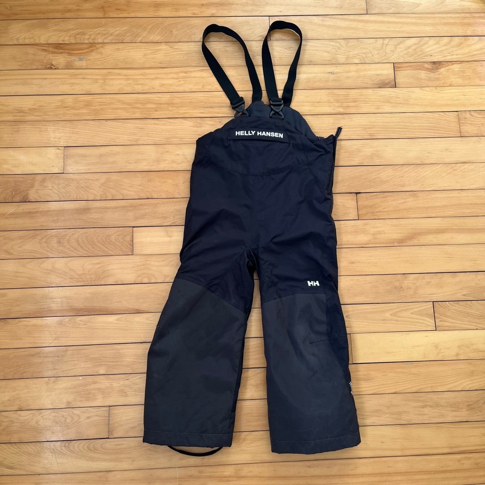 Helly Hansen Kids Black Snow Bibs Overalls Size 104/4 Winter Ski Pants 4